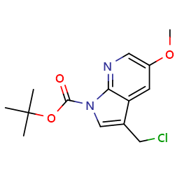 tert-butyl3-(chloromethyl)-5-methoxy-1H-pyrrolo[2,3-b]pyridine-1-carboxylate图片