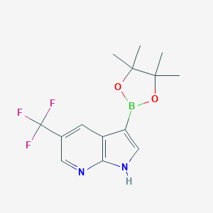 3-(4,4,5,5-tetramethyl-1,3,2-dioxaborolan-2-yl)-5-(trifluoromethyl)-1H-pyrrolo[2,3-b]pyridine图片