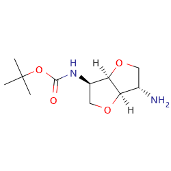 tert-butylN-[(3R,3aR,6S,6aR)-6-amino-hexahydrofuro[3,2-b]furan-3-yl]carbamate图片
