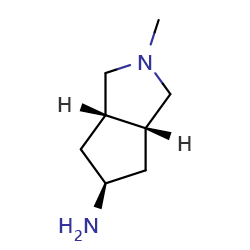 (3aR,5S,6aS)-rel-2-methyl-octahydrocyclopenta[c]pyrrol-5-amine图片