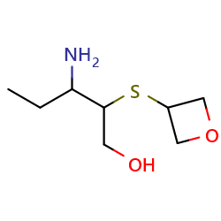 3-amino-2-(oxetan-3-ylsulfanyl)pentan-1-ol图片