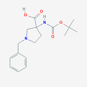 1-Benzyl-3-(tert-butoxycarbonylamino)pyrrolidine-3-carboxylicacid图片