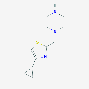 1-[(4-cyclopropyl-1,3-thiazol-2-yl)methyl]piperazine图片