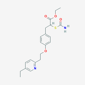 α-[(Aminocarbonyl)thio]-4-[2-(5-ethyl-2-pyridinyl)ethoxy]benzenepropanoic Acid Ethyl Ester(Pioglitazone Impurity)图片