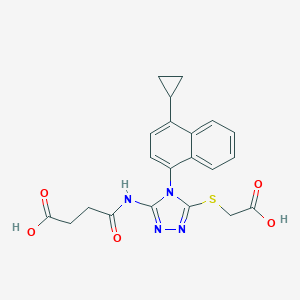 4-[[5-[(Carboxymethyl)thio]-4-(4-cyclopropyl-1-naphthalenyl)-4H-1,2,4-triazol-3-yl]amino]-4-oxo-butanoic Acid图片