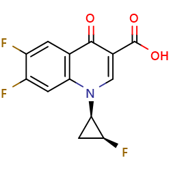 6,7-difluoro-1-[(1R,2S)-2-fluorocyclopropyl]-4-oxo-1,4-dihydroquinoline-3-carboxylicacid图片