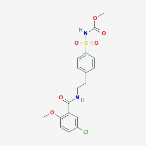 N-[[4-[2-[(5-Chloro-2-methoxybenzoyl)amino]ethyl]phenyl]sulfonyl]carbamic Acid Methyl Ester图片
