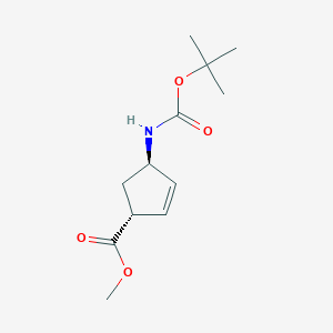 (1R,4R)-4-[[(1,1-Dimethylethoxy)carbonyl]amino]-2-cyclopentene-1-carboxylic Acid Methyl Ester图片
