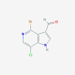 4-Bromo-7-chloro-1H-pyrrolo[3,2-c]pyridine-3-carbaldehyde图片