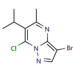 3-bromo-7-chloro-5-methyl-6-(propan-2-yl)pyrazolo[1,5-a]pyrimidine图片