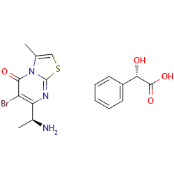 7-[(1S)-1-aminoethyl]-6-bromo-3-methyl-thiazolo[3,2-a]pyrimidin-5-one(2S)-2-hydroxy-2-phenyl-aceticacid图片