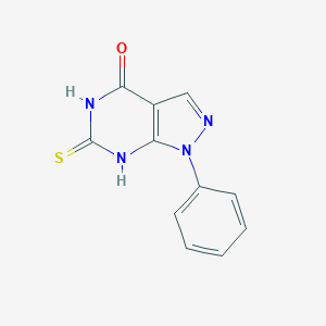 6-Mercapto-1-phenyl-1,5-dihydro-4{H}-pyrazolo[3,4-{d}]pyrimidin-4-one图片