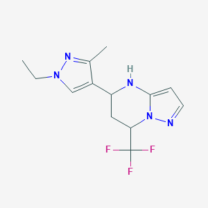 5-(1-ethyl-3-methyl-1H-pyrazol-4-yl)-7-(trifluoromethyl)-4,5,6,7-tetrahydropyrazolo[1,5-a]pyrimidine图片