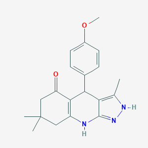 4-(4-methoxyphenyl)-3,7,7-trimethyl-2,4,6,7,8,9-hexahydro-5H-pyrazolo[3,4-b]quinolin-5-one图片