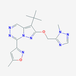 3-tert-Butyl-7-(5-methylisoxazol-3-yl)-2-(1-methyl-1H-1,2,4-triazol-5-ylmethoxy)pyrazolo(1,5-d)(1,2,4)triazine图片