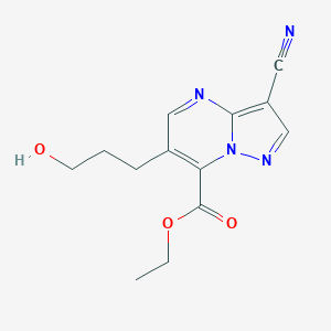 Ethyl 3-Cyano-6-(3-hydroxypropyl)pyrazolo[1,5-a]pyrimidine-7-carboxylate图片