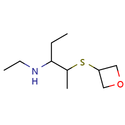 ethyl[2-(oxetan-3-ylsulfanyl)pentan-3-yl]amine图片