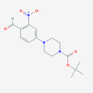 tert-Butyl 4-(4-formyl-3-nitrophenyl)-piperazine-1-carboxylate图片