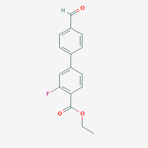 Ethyl 2-fluoro-4-(4-formylphenyl)benzoate图片