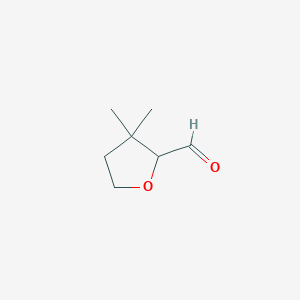3,3-Dimethyltetrahydrofuran-2-carbaldehyde图片