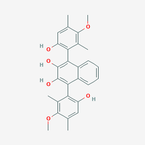 1,4-Bis(6-hydroxy-3-methoxy-2,4-dimethylphenyl)-naphthalene-2,3-diol图片