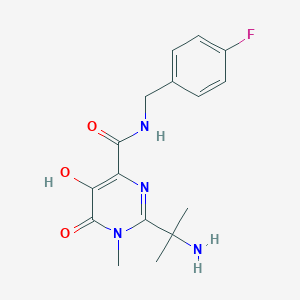 2-(2-Aminopropan-2-yl)-N-(4-fluorobenzyl)-5-hydroxy-1-methyl-6-oxo-1,6-dihydropyrimidine-4-carboxamide图片