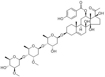 Qingyangshengenin 3-O-β-D-oleandropyranosyl-(1→4)-β-D-cymaropyranosyl-(1→4)-β-D-digitoxopyranoside图片