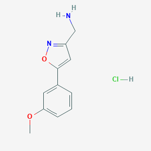 {[5-(3-Methoxyphenyl)isoxazol-3-yl]methyl}aminehydrochloride图片