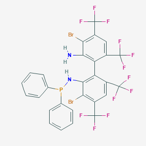 N-[(1S)-2'-氨基-3,3'-二溴-4,4',6,6'-四(三氟甲基)[1,1'-二苯基]-2-基]-P,P-二苯基亚磷酰胺图片
