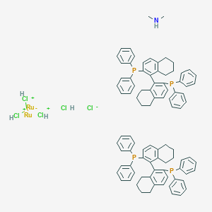 二甲基氨基二氯三(μ-氯)双[(R)-(+)-2,2'-双(二苯基膦基)-5,5',6,6',7,7',8,8'-八氢-1,1'-联萘]二钌(II)图片