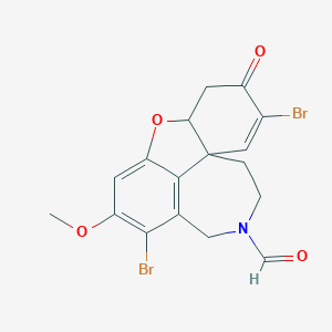 rac-(4aα)-4a,5,9,10,11,12-Hexahydro-1,5-dibromo-11-formyl-3-methoxy-6H-benzofuro[3a,3,2-e,f][2]benzazepin-6-one图片