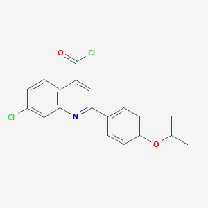 7-chloro-2-(4-isopropoxyphenyl)-8-methylquinoline-4-carbonyl chloride图片