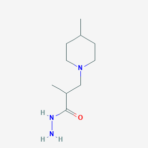 2-methyl-3-(4-methylpiperidin-1-yl)propanehydrazide图片