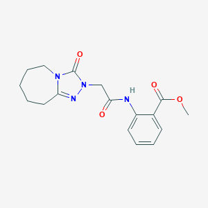 methyl 2-{[(3-oxo-6,7,8,9-tetrahydro-3H-[1,2,4]triazolo[4,3-a]azepin-2(5H)-yl)acetyl]amino}benzoate图片