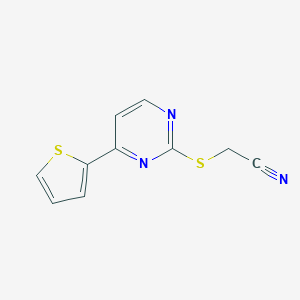 2-{[4-(2-thienyl)-2-pyrimidinyl]sulfanyl}acetonitrile图片
