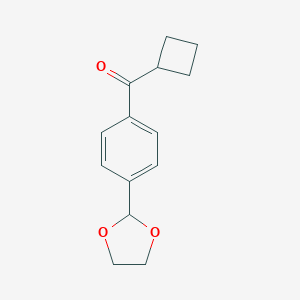 cyclobutyl 4-(1,3-dioxolan-2-yl)phenyl ketone图片