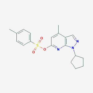 1-cyclopentyl-4-methyl-1H-pyrazolo[3,4-b]pyridin-6-yl 4-methylbenzenesulfonate图片