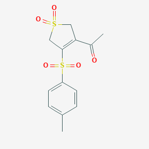 3-Acetyl-4-[(4-methylphenyl)sulfonyl]-2,5-dihydro-1H-1lambda~6~-thiophene-1,1-dione图片