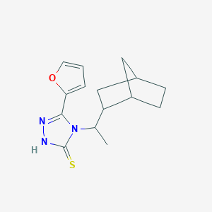 4-(1-{bicyclo[2,2,1]heptan-2-yl}ethyl)-5-(furan-2-yl)-4H-1,2,4-triazole-3-thiol图片