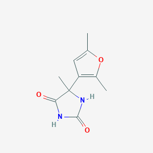 5-(2,5-Dimethylfuran-3-yl)-5-methylimidazolidine-2,4-dione图片