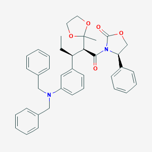 [4R-[3(2S*,3S*),4R*]]-3-[3-[3-[Bis(phenylmethyl)amino]phenyl]-2-(2-methyl-1,3-dioxolan-2-yl)-1-oxopentyl]-4-phenyl-2-oxazolidinone图片