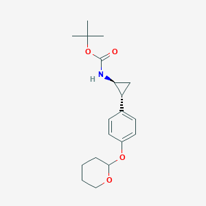 tert-butyl N-[(1S,2R)-rel-2-[4-(oxan-2-yloxy)phenyl]cyclopropyl]carbamate图片