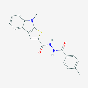 8-Methyl-N'-(4-methylbenzoyl)-8H-thieno[2,3-b]indole-2-carbohydrazide图片