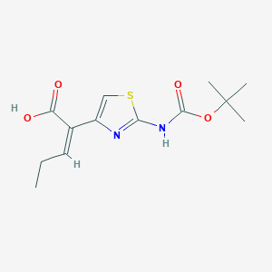(Z)-2-(2-叔丁氧羰基氨基噻唑-4-基)-2-戊烯酸图片