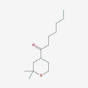1-(2,2-dimethyloxan-4-yl)heptan-1-one图片