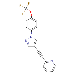 2-(2-{1-[4-(trifluoromethoxy)phenyl]-1H-pyrazol-4-yl}ethynyl)pyridine图片
