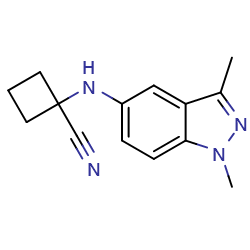 1-[(1,3-dimethyl-1H-indazol-5-yl)amino]cyclobutane-1-carbonitrile图片