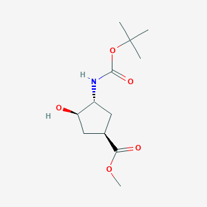 methyl(1R,3R,4R)-3-{[(tert-butoxy)carbonyl]amino}-4-hydroxycyclopentane-1-carboxylate图片
