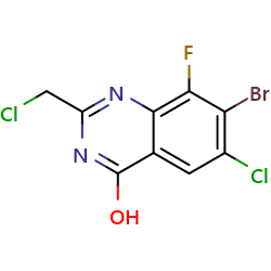7-bromo-6-chloro-2-(chloromethyl)-8-fluoroquinazolin-4-ol图片