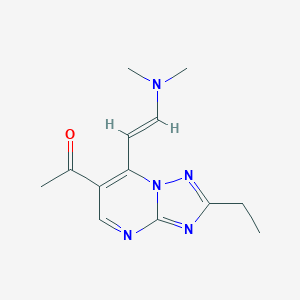1-{7-[(E)-2-(dimethylamino)vinyl]-2-ethyl[1,2,4]triazolo[1,5-a]pyrimidin-6-yl}ethanone图片